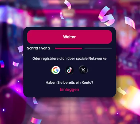 Registrierung bestätigen