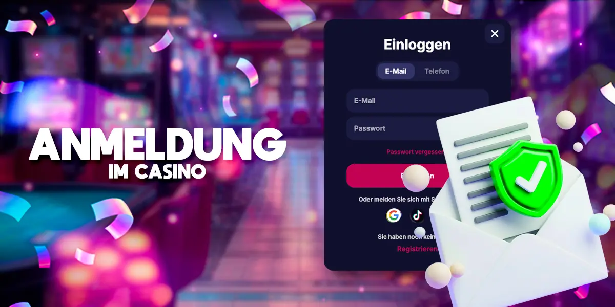 Anmeldung im Casino